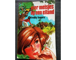 Kaft van Vier meisjes op een eiland