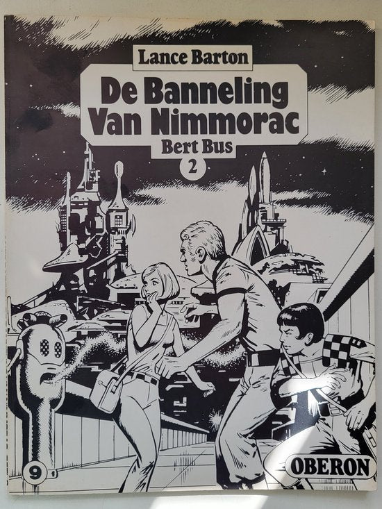 Kaft van Oberon zwart wit reeks - Banneling van nimmorac no 2 Lance barton