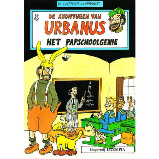 Kaft van De avonturen van Urbanus - Het Papschoolgenie