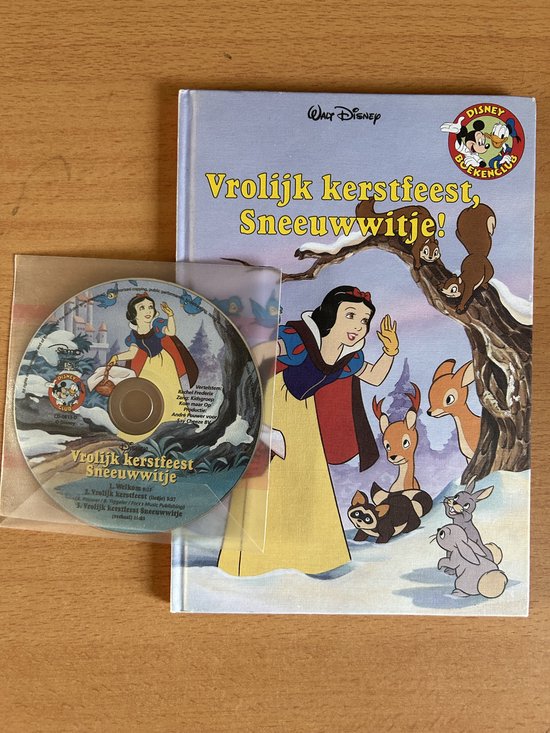 Kaft van Vrolijk kerstfeest Sneeuwwitje boek met cd