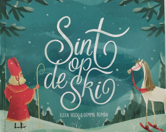 Kaft van Sint op de ski