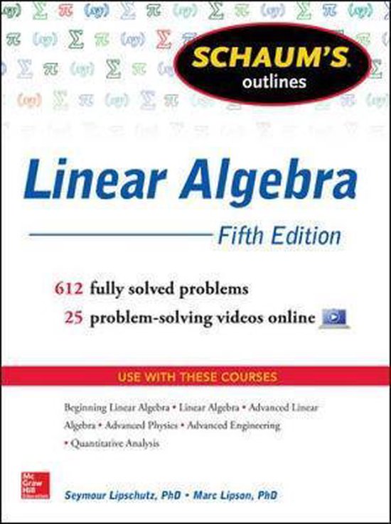 Kaft van Schaums Outline Of Linear Algebra