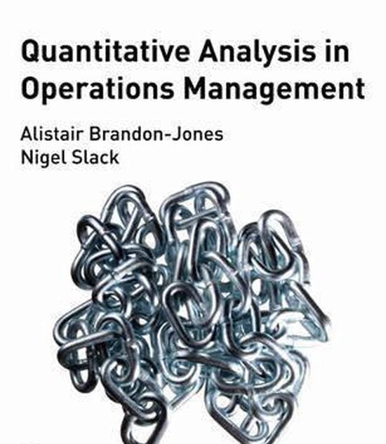 Kaft van Quantitative Analysis in Operations Management