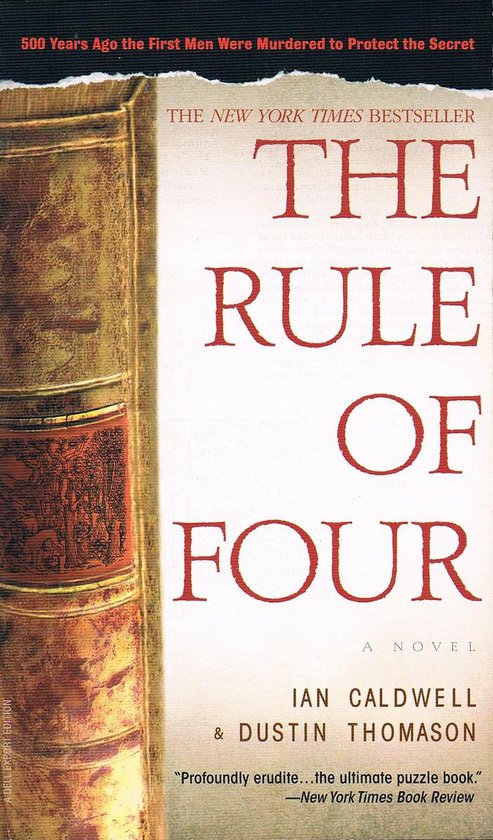 Kaft van Corgi THE RULE OF FOUR boek Engels Paperback 450 pagina's