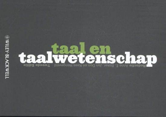 Kaft van Taal en Taalwetenschap