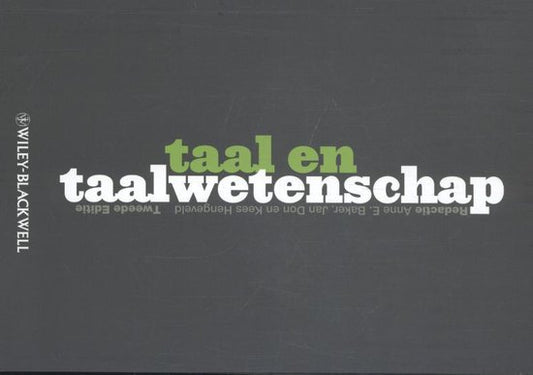 Kaft van Taal en Taalwetenschap