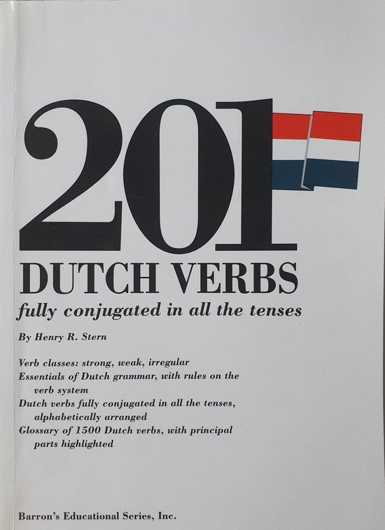 Kaft van 201 Dutch Verbs Fully Conjugated
