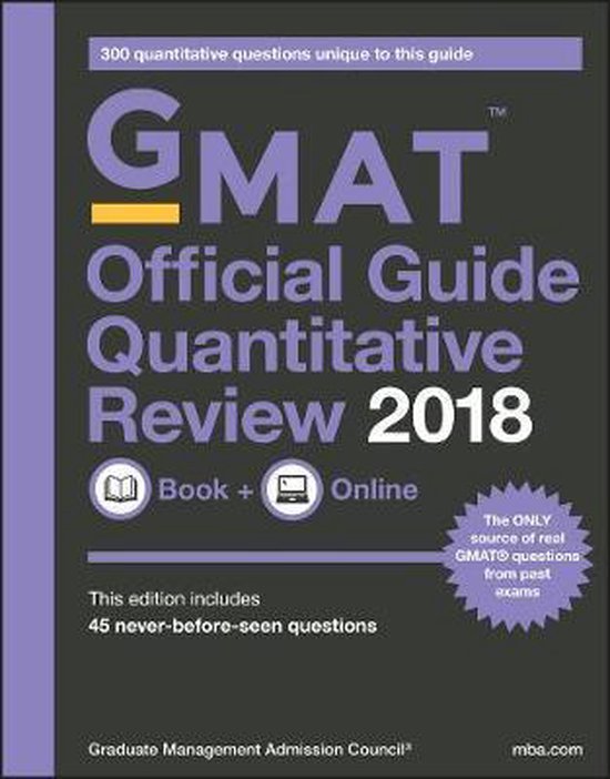 Kaft van The Official Guide for Gmat Quantitative Review 2018