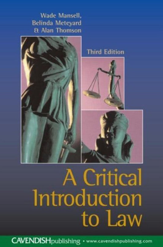 Kaft van Critical Introduction To Law