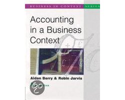 Kaft van Accounting In A Business Context