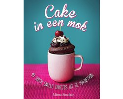 Kaft van Cake in een mok