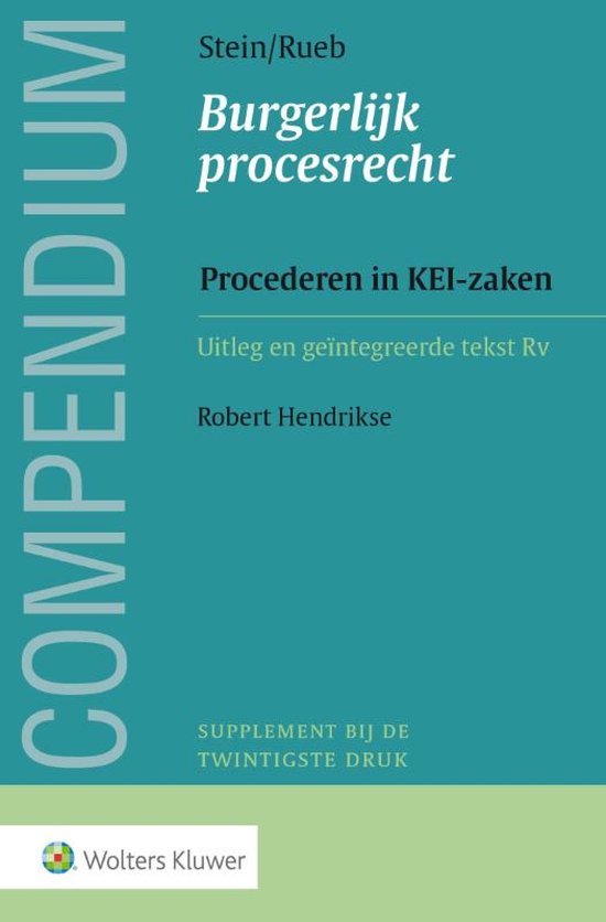 Kaft van Compendium van het Burgerlijk procesrecht, Procederen in KEI-zaken