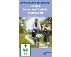 Kaft van ANWB Knooppuntenkaart - Zeeland, Brabant west & midden en grensstreek