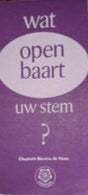 Kaft van Wat Openbaart Uw Stem