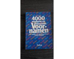 Kaft van 4000 moderne en klassieke voornamen met tabellen om zelf nieuwe namen samen te stellen