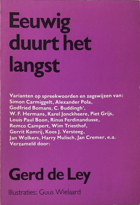 Kaft van Eeuwig duurt het langst
