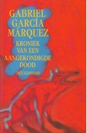 Kaft van Kroniek van aangekondigde dood