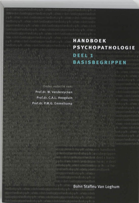 Kaft van Handboek psychopathologie 1