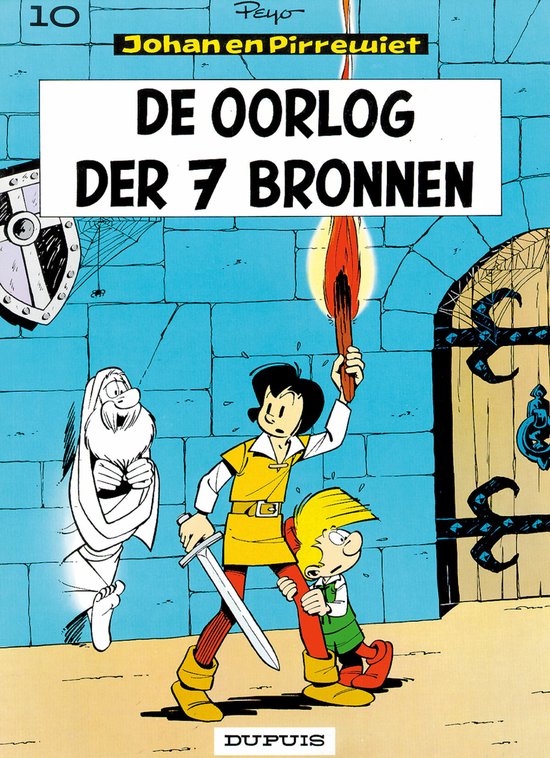 Kaft van Johan en pirrewiet 10. de oorlog der 7 bronnen