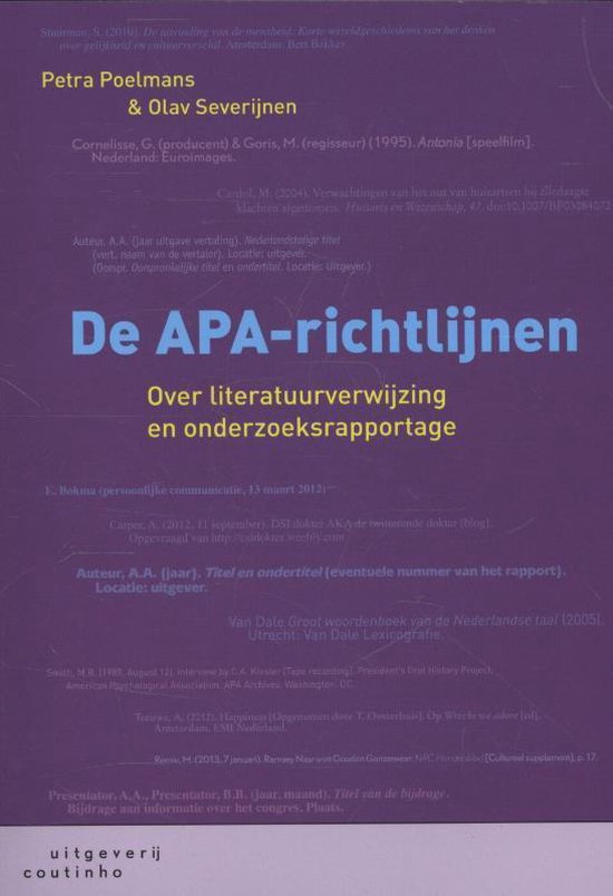 Kaft van De APA-richtlijnen