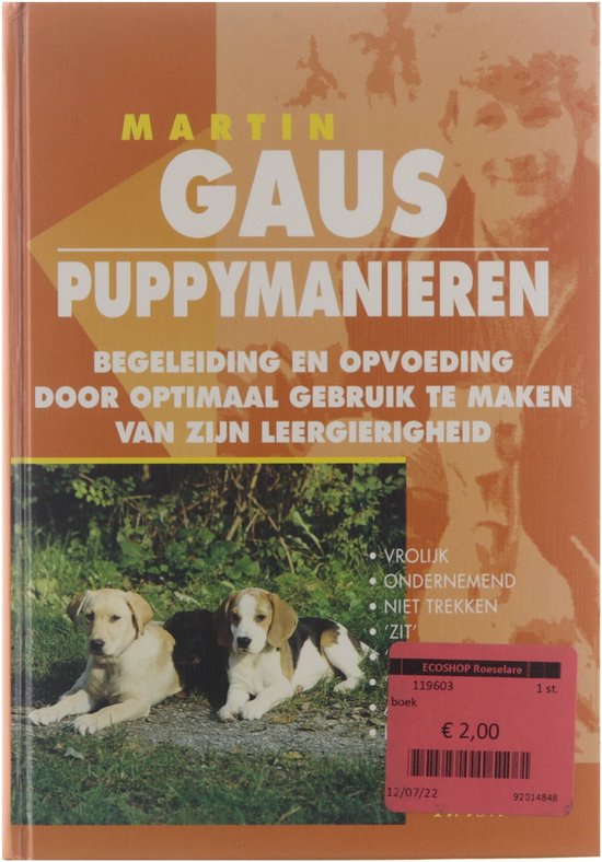 Kaft van Puppymanieren