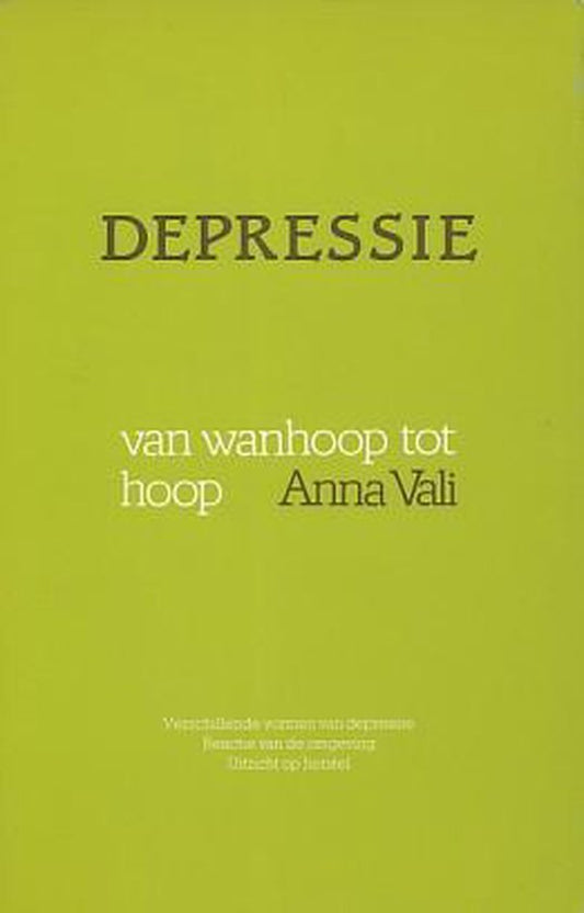 Kaft van Depressie - van wanhoop tot hoop