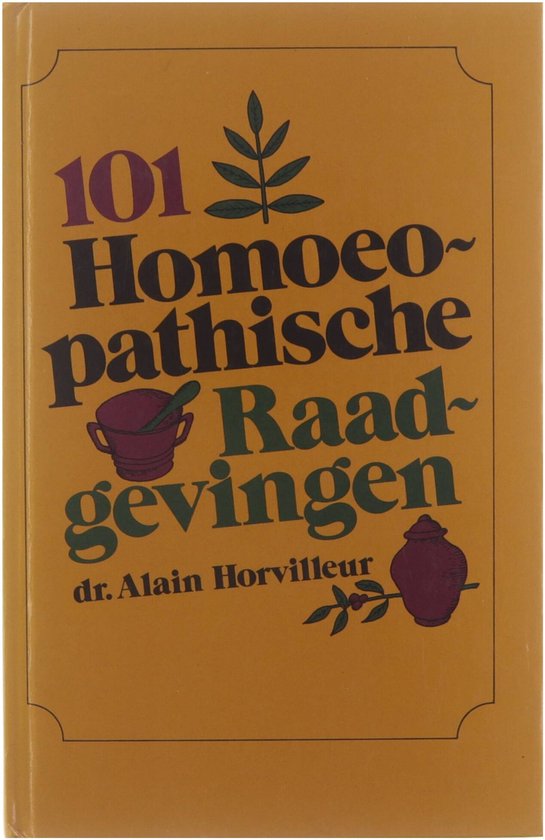 Kaft van Honderdeen homoeopathische raadg. - Horvilleur