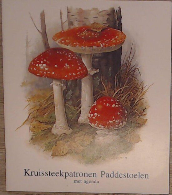 Kaft van Permin borduurkalender. paddestoelen