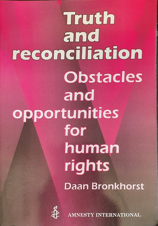 Kaft van Truth and reconciliation