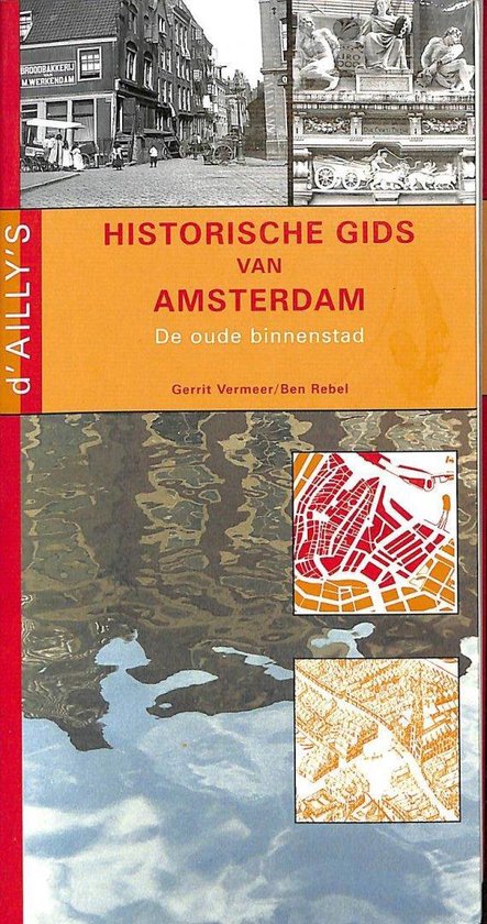 Kaft van D'Ailly's historische gids van Amsterdam: de oude binnenstad