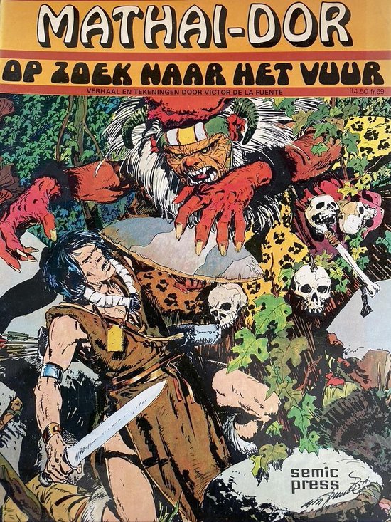 Kaft van Mathai-Dor deel 2  Op zoek naar het vuur (stripboek)